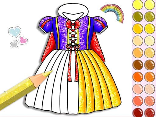 Princess Glitter Coloring gameplay