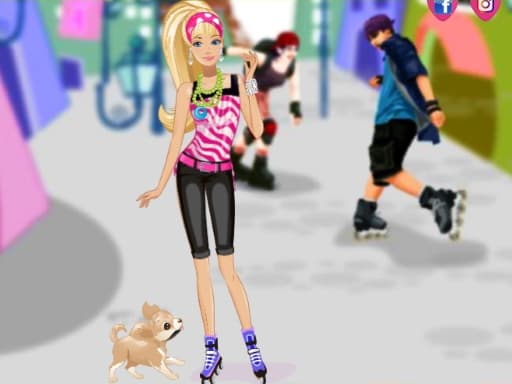 Barbie on roller skates gameplay