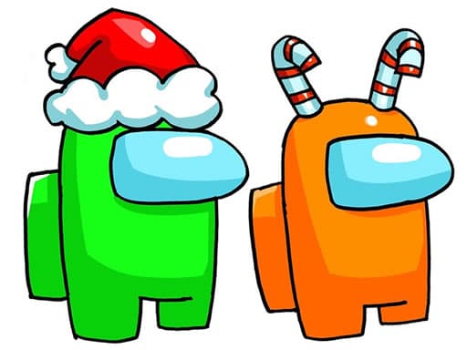 Among Us Christmas Coloring gameplay