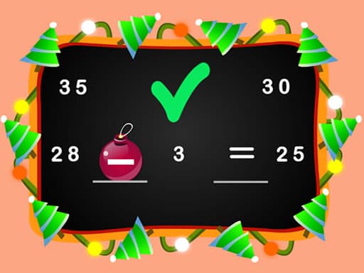 Xmas Math gameplay