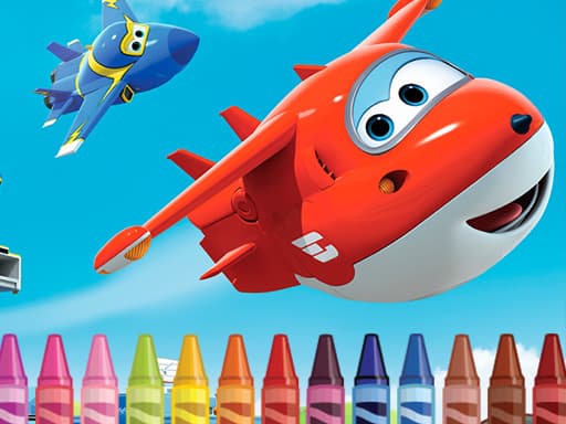 Superwings Coloring gameplay