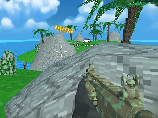 Blocky Combat SWAT Desert Storm Zombie gameplay