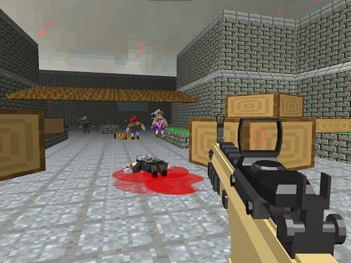 Pixel Apocalypse Shooting Zombie blocky combat gameplay