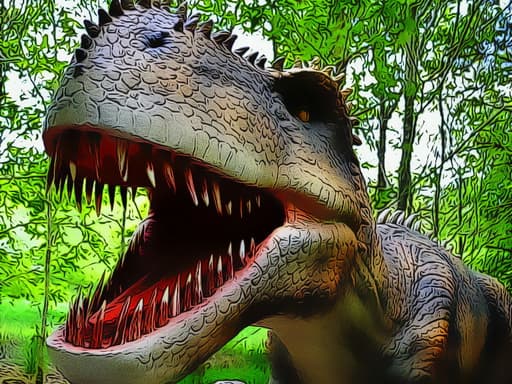 Dinosaurs Scary Teeth Puzzle gameplay