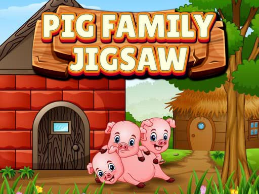 Pig Family Jigsaw gameplay