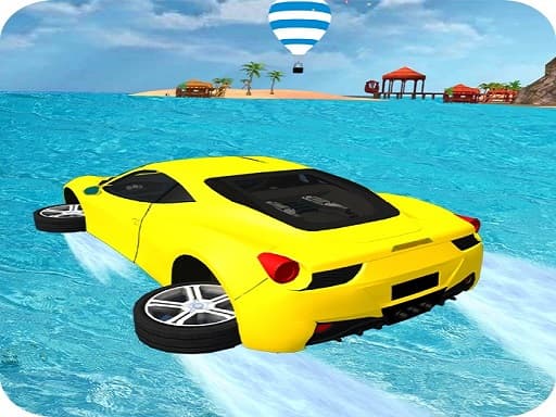 Water Surfing Car Stunts Game 3D gameplay
