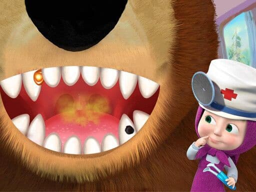 Masha And The Bear Dentist Game gameplay