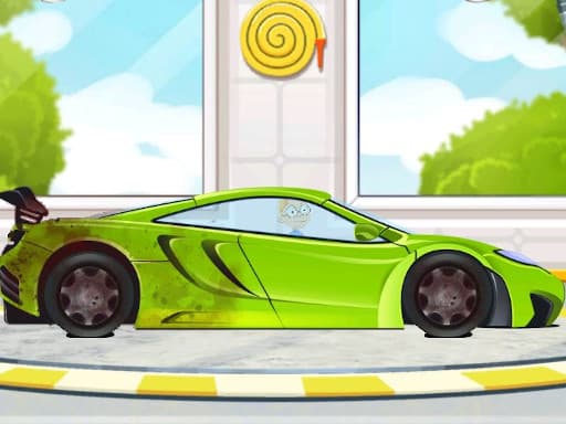 Sports Car Wash 2D gameplay