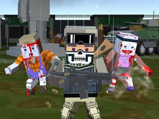 Pixel multiplayer survival zombie gameplay