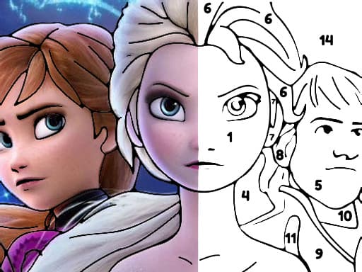 Color By Number With Frozen II gameplay