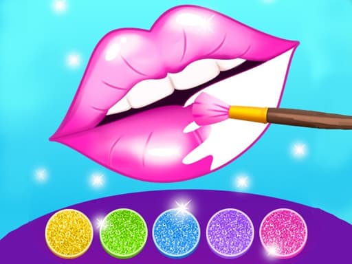 Glitter Lips Coloring Game gameplay
