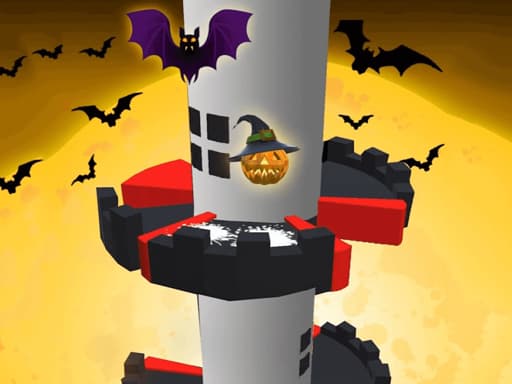 Helix Jump Halloween gameplay
