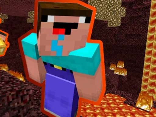 Noob Parkour : Nether gameplay