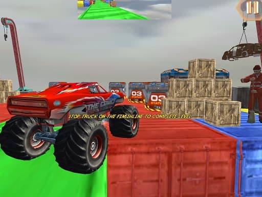 Monster Truck Driving Stunt Game Sim gameplay