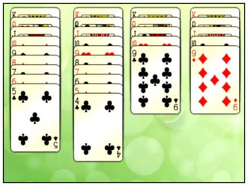 Web Solitaire gameplay