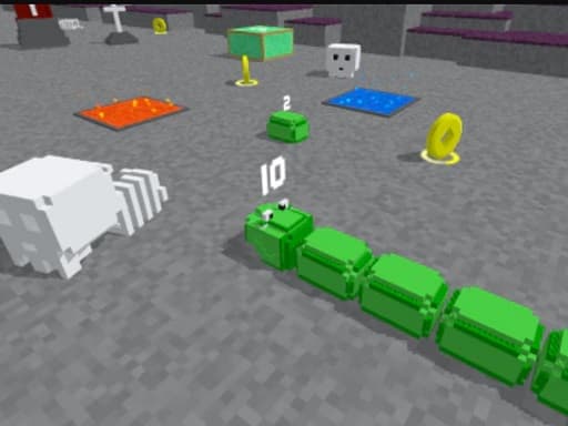 Slither Blocky Snake 3D gameplay