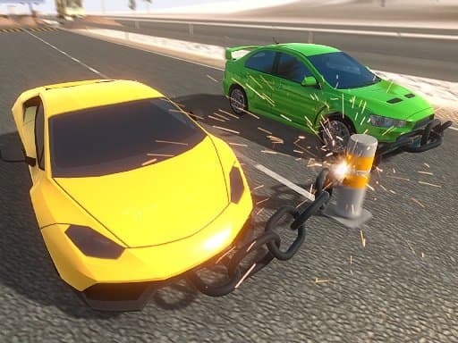 Chain Cars Impossible Stunts gameplay