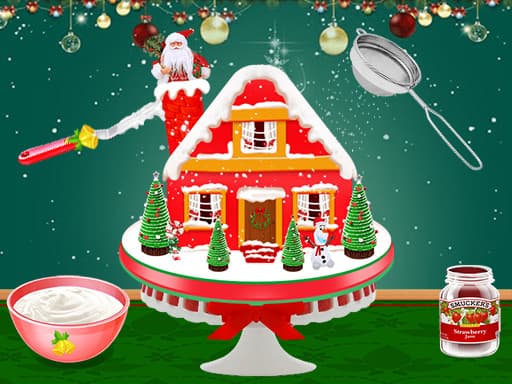 Xmas Gingerbread House Cake gameplay