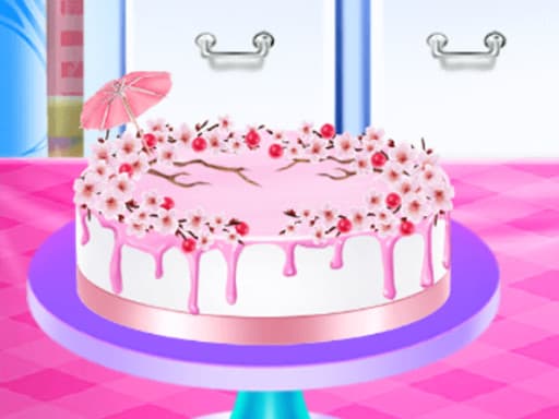Cherry Blossom Cake Cooking gameplay